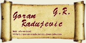 Goran Radujević vizit kartica